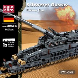 Gulo Gulo WW2 Military Heavy Tank Building Blocks Gustav German Railway Gun  Dora Bricks Set Models Kid DIY Toy For Gifts H0917 From Sihuai04, $322.57